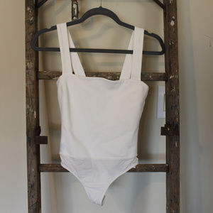 White, Square-Neck Bodysuit